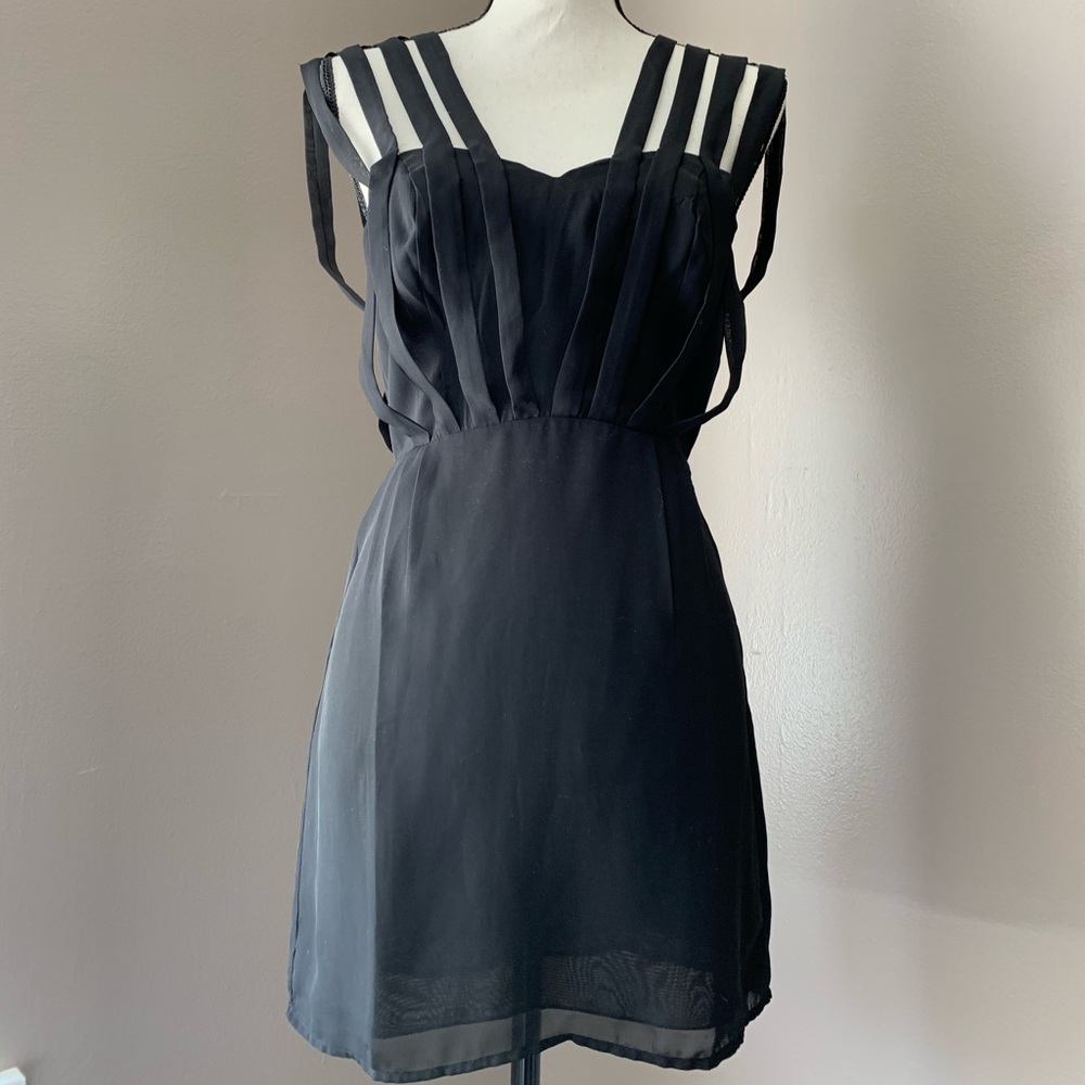 Double In Brass Strappy Mini Dress